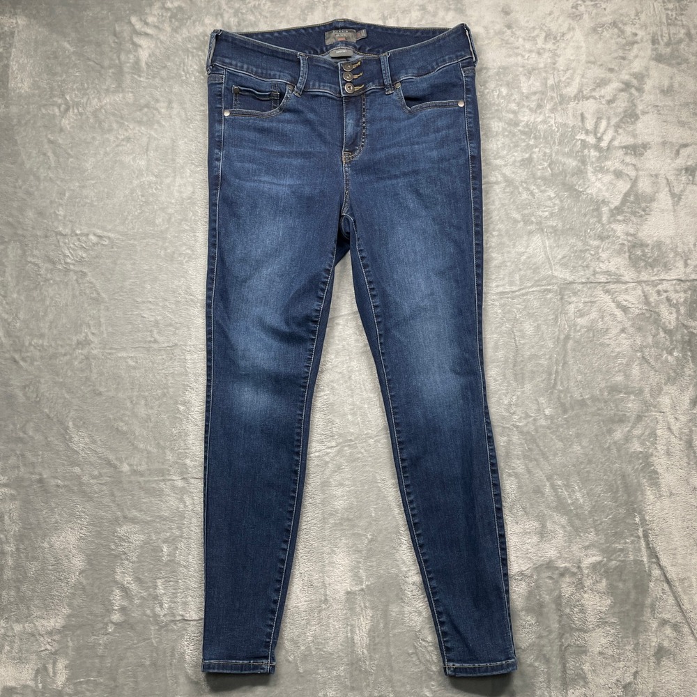 Torrid Jegging Women 12R Dark Wash Super Soft Blue Three Button High Rise Skinny